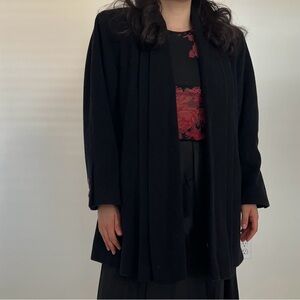Vintage Ashley Scott Black Wool Blend Coat // size L